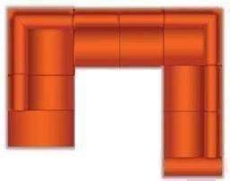 Ottomaan Groot + 2 Zits + Rechte Hoek + 2 Zits