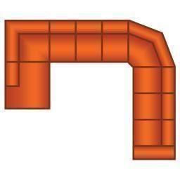 Ottomaan + 3 Zits (3 Delig) + Trapeze Hoek + 3 Zits (3 Delig)