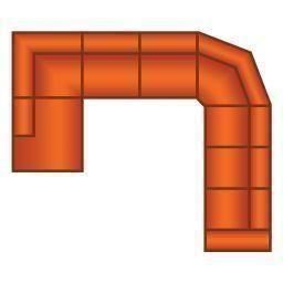 Ottomaan + 3 Zits + Trapeze Hoek + 3 Zits (3 Delig)