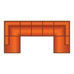 Ottomaan + 4 Zits + Ottomaan