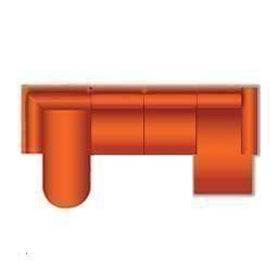 Ottomaan Rond + 3 Zits + Longchair