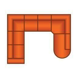 2 Zits + Hoek + 2 Zits + Ottomaan Rond Groot