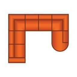 2 Zits + Hoek + 2 Zits + Ottomaan Rond Klein