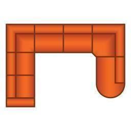 2 Zits + Hoek + 3 Zits + Ottomaan Rond Groot