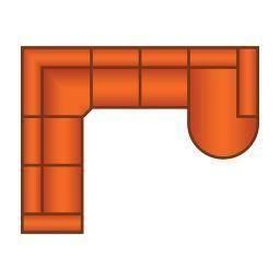 2 Zits + Trapeze Hoek + 2 Zits + Longchair Rond