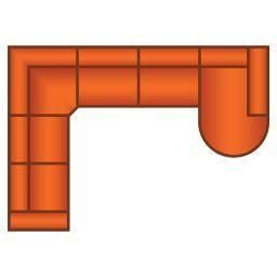 2 Zits + Trapeze Hoek + 3 Zits + Longchair Rond