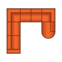 3 Zits + Hoek + 2 Zits + Ottomaan Rond Klein