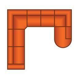 3 Zits + Trapeze Hoek + 2 Zits + Ottomaan Rond Klein