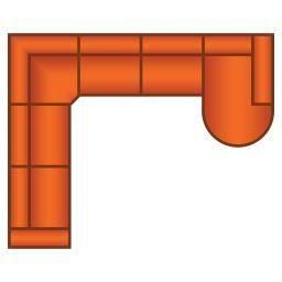 3 Zits + Trapeze Hoek + 3 Zits + Longchair Rond