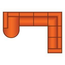 Longchair Rond + 3 Zits + Hoek + 2 Zits