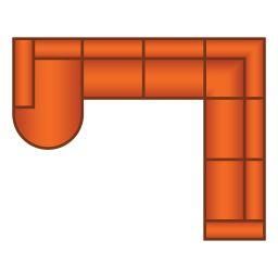 Longchair Rond + 3 Zits + Hoek + 3 Zits