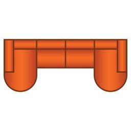 Longchair Rond + 3 Zits + Longchair Rond