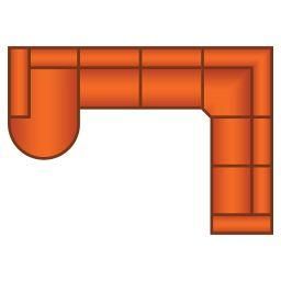 Longchair Rond + 3 Zits + Trapeze Hoek + 2 Zits