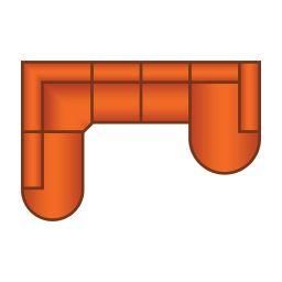 Ottomaan Rond Groot + 2 Zits + Longchair Rond