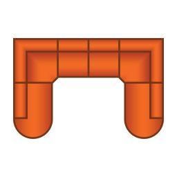 Ottomaan Rond Groot + 2 Zits + Ottomaan Rond Groot