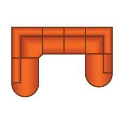 Ottomaan Rond Groot + 2 Zits + Ottomaan Rond Klein