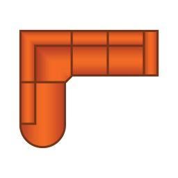 Ottomaan Rond Groot + 2 Zits