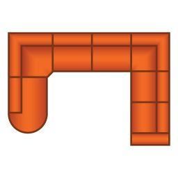 Ottomaan Rond Groot + 3 Zits + Hoek + 2 Zits