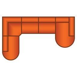 Ottomaan Rond Groot + 3 Zits + Longchair Rond