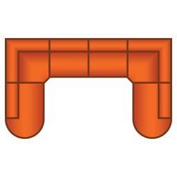 Ottomaan Rond Groot + 3 Zits + Ottomaan Rond Groot