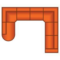 Ottomaan Rond Groot + 3 Zits + Trapeze Hoek + 3 Zits