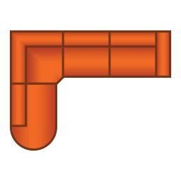 Ottomaan Rond Groot + 3 Zits