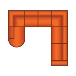 Ottomaan Rond Klein + 2 Zits + Hoek + 3 Zits