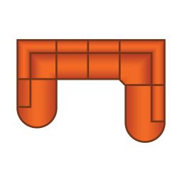 Ottomaan Rond Klein + 2 Zits + Ottomaan Rond Groot