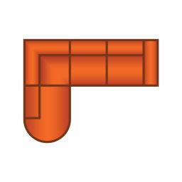 Ottomaan Rond Klein + 2 Zits