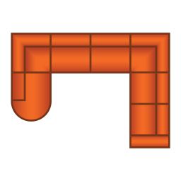 Ottomaan Rond Klein + 3 Zits + Hoek + 2 Zits