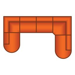 Ottomaan Rond Klein + 3 Zits + Ottomaan Rond Groot