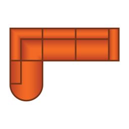 Ottomaan Rond Klein + 3 Zits