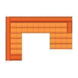 2 Zits + Hoek + 2.5 Zits + Longchair Groot