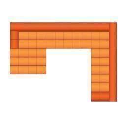 Longchair Groot + 2.5 Zits + Hoek + 2.5 Zits