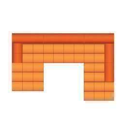 Longchair Klein + 2 Zits + Ottomaan