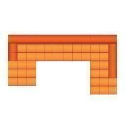 Longchair Klein + 3 Zits + Ottomaan