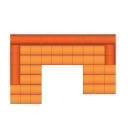 Ottomaan + 2 Zits + Longchair Klein