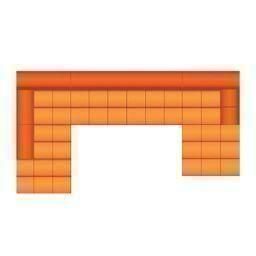 Ottomaan + 3 Zits + Longchair Klein