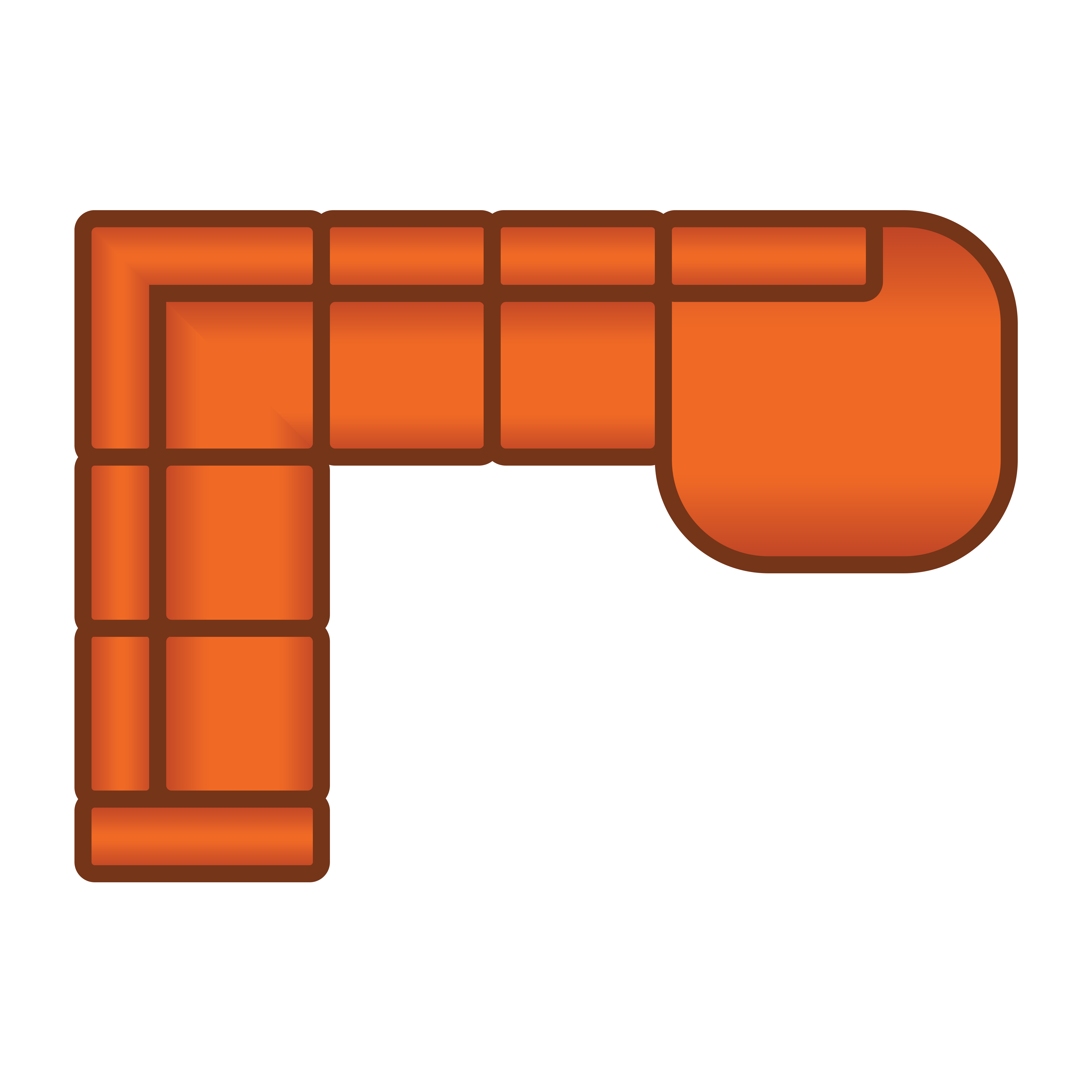 2 Zits + Hoek + 2 Zits + Longchair Rond