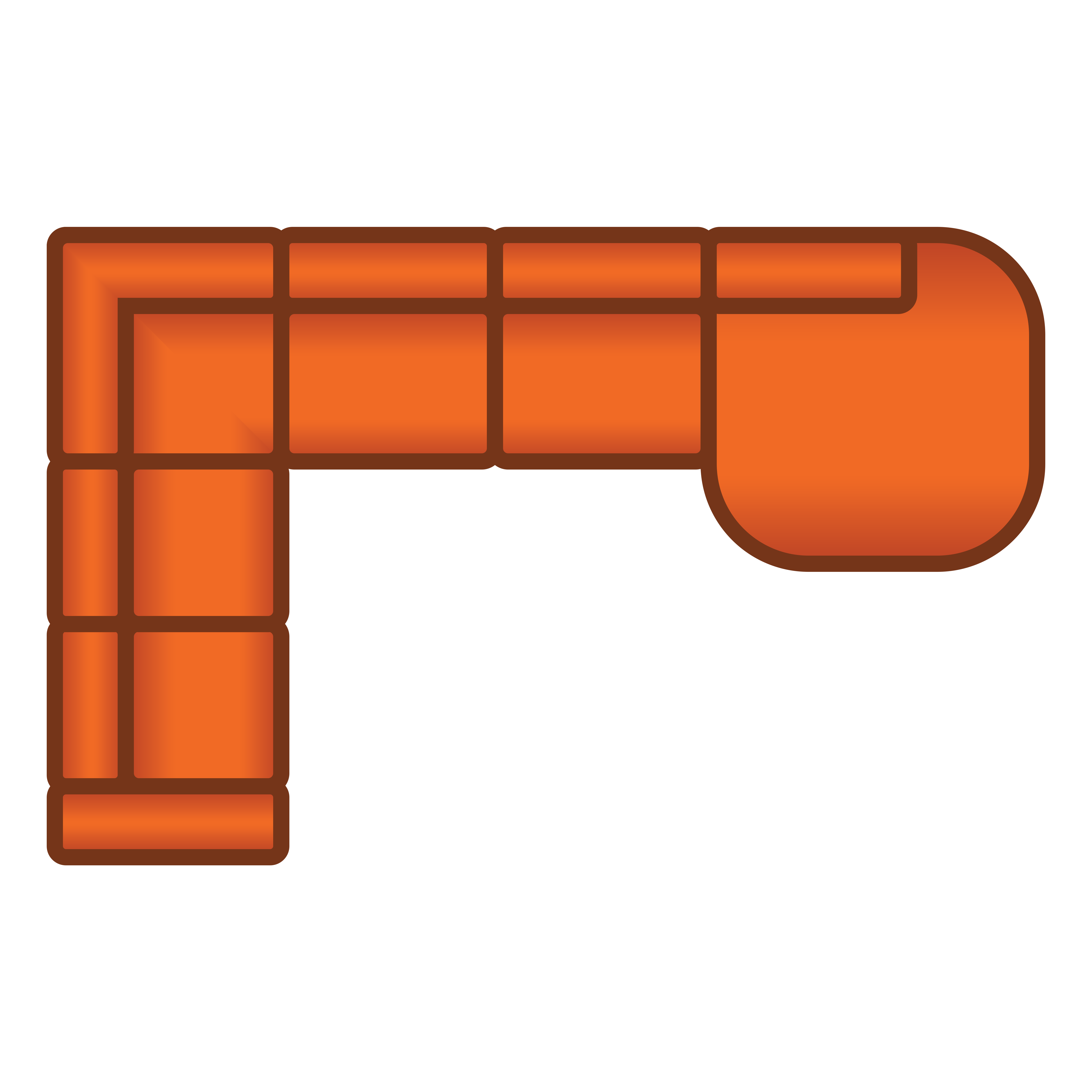 2 Zits + Hoek + 3 Zits + Longchair Rond