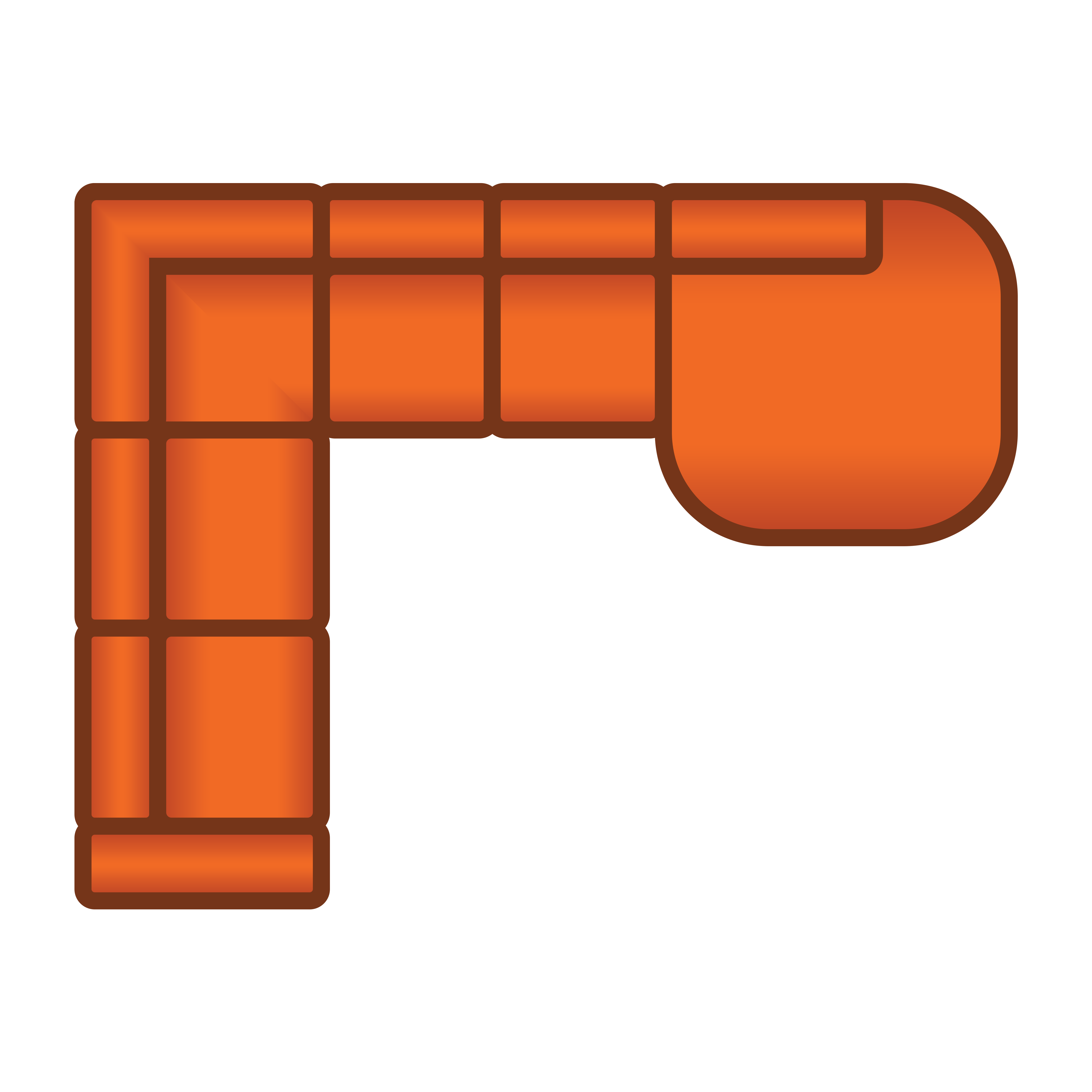 2.5 Zits + Hoek + 2 Zits + Longchair Rond