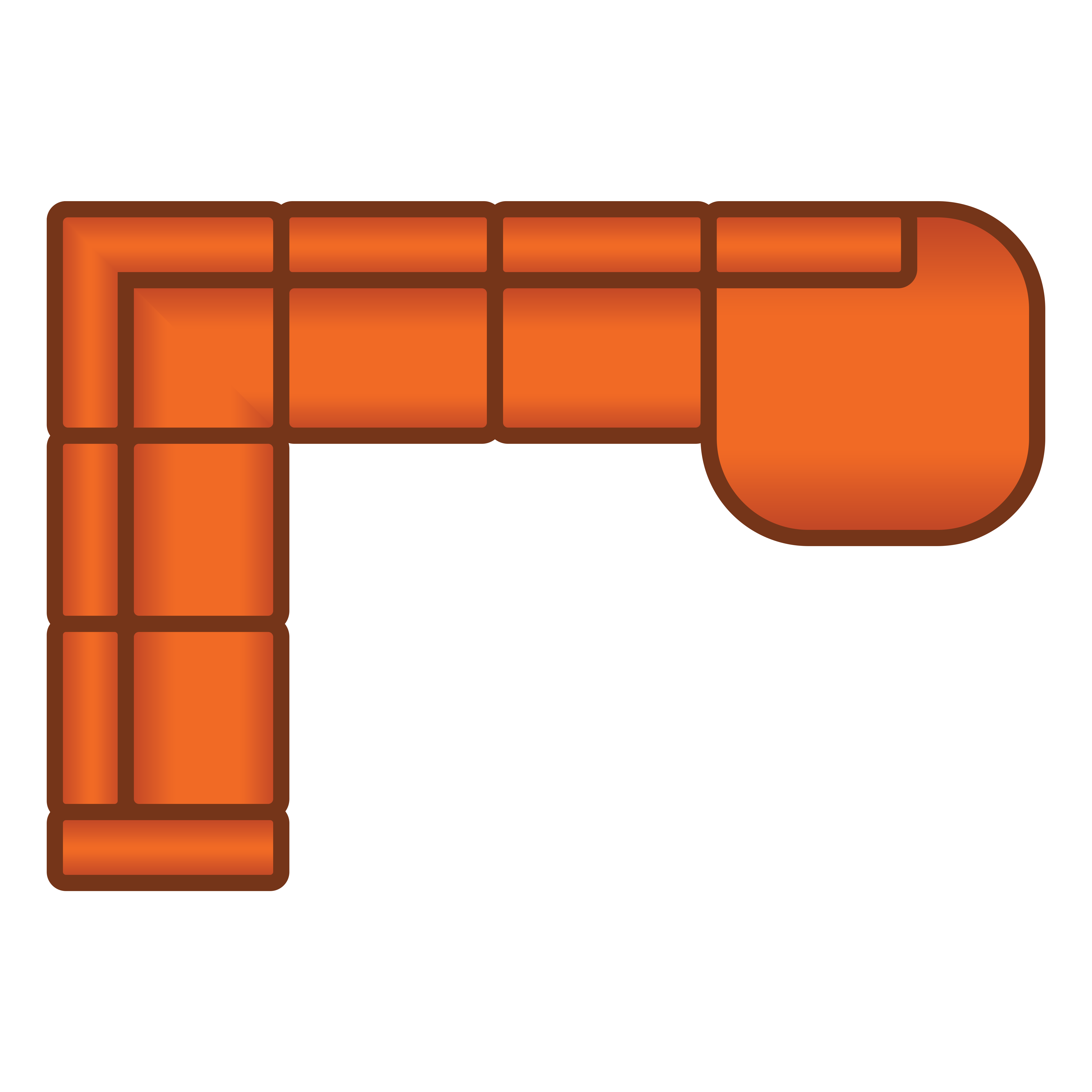 2.5 Zits + Hoek + 3 Zits + Longchair Rond