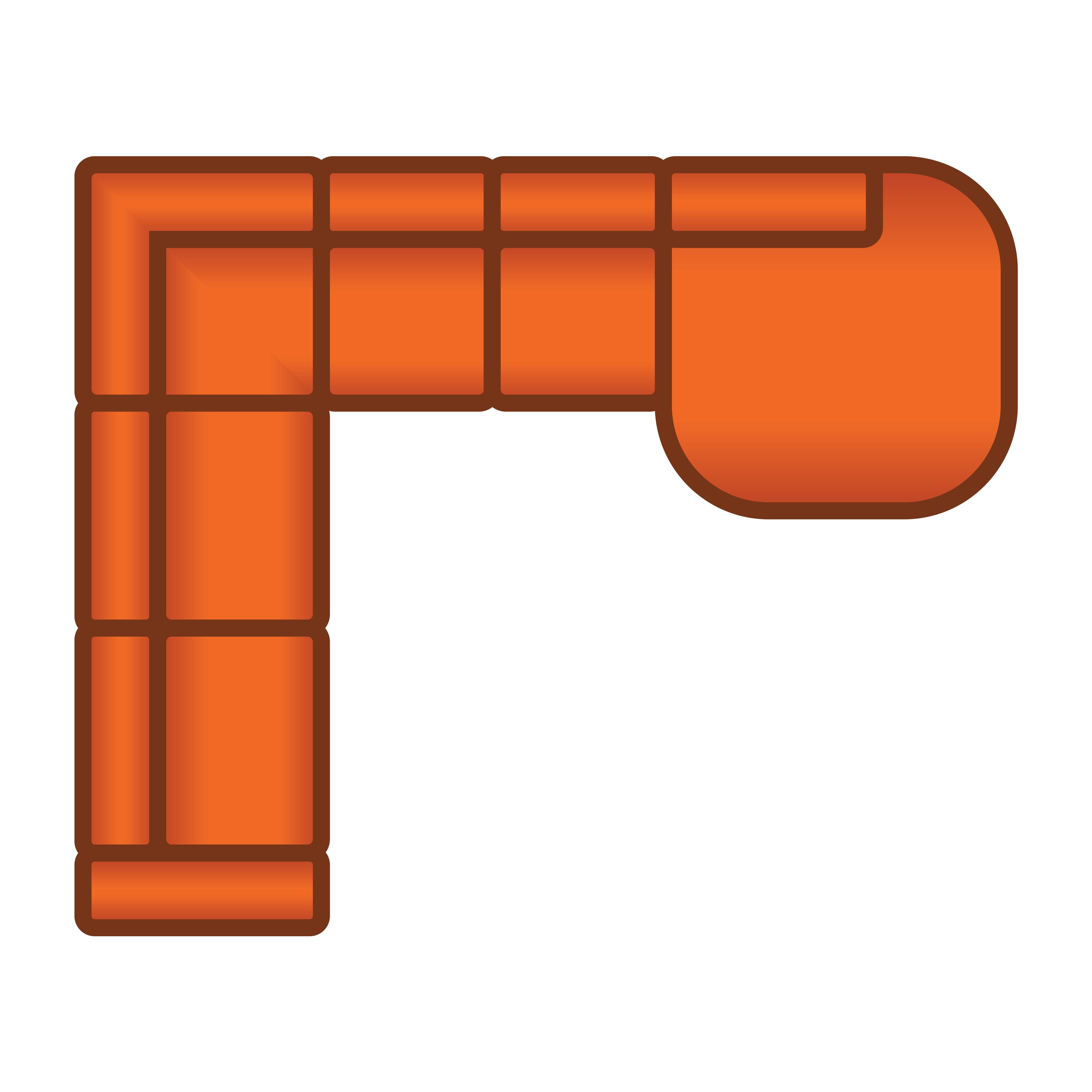 3 Zits + Hoek + 2 Zits + Longchair Rond