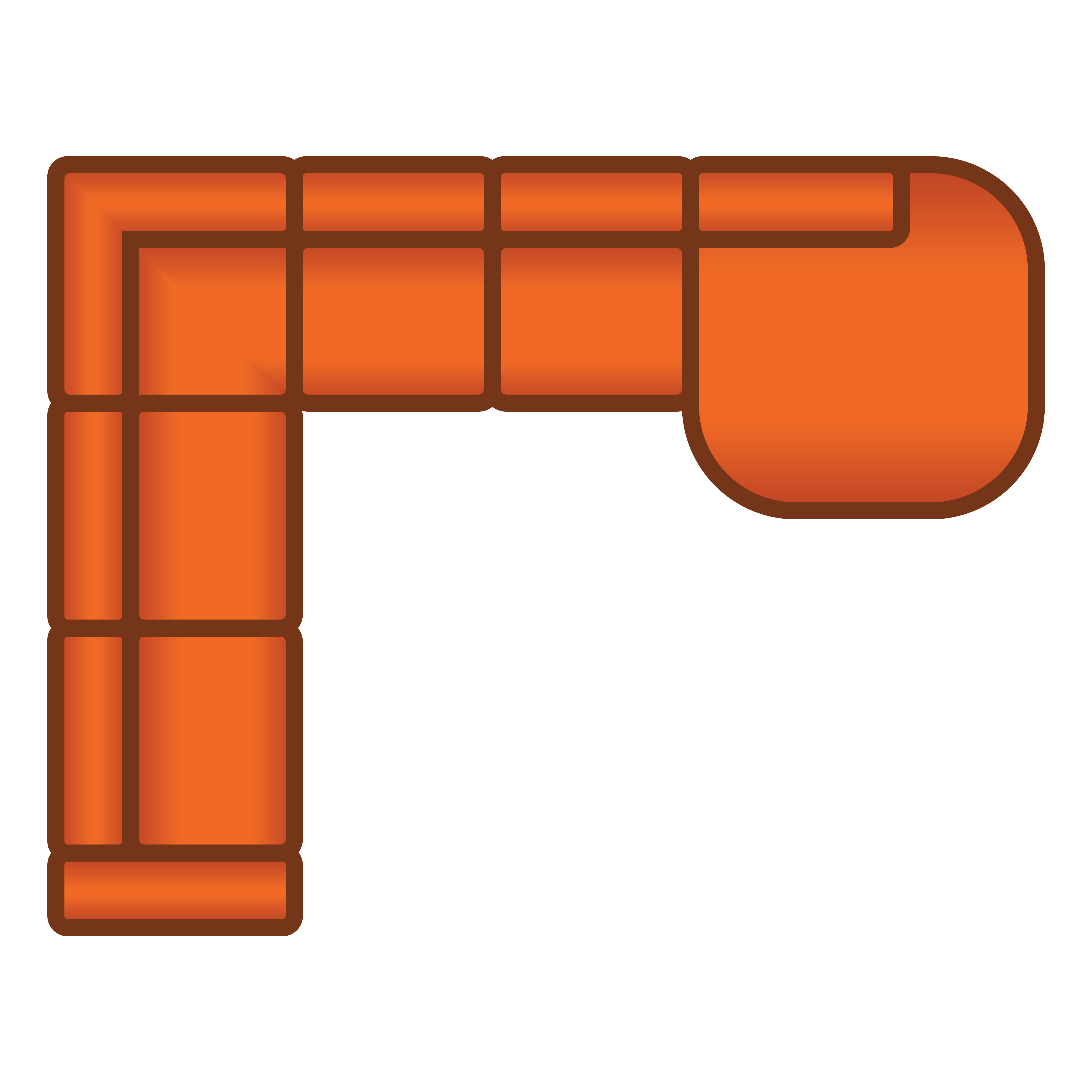 3 Zits + Hoek + 2.5 Zits + Longchair Rond