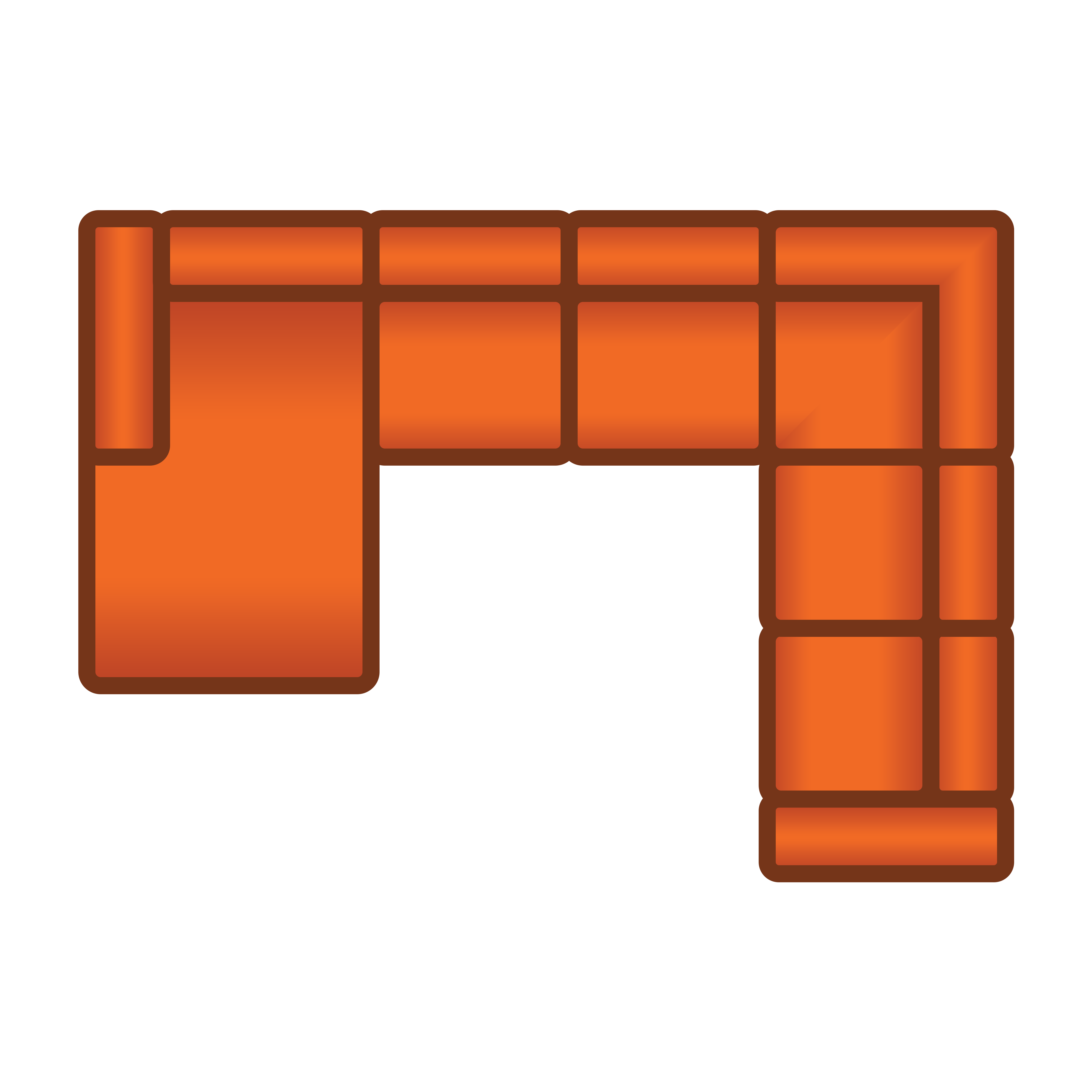 Longchair + 2.5 Zits + Hoek + 2 Zits