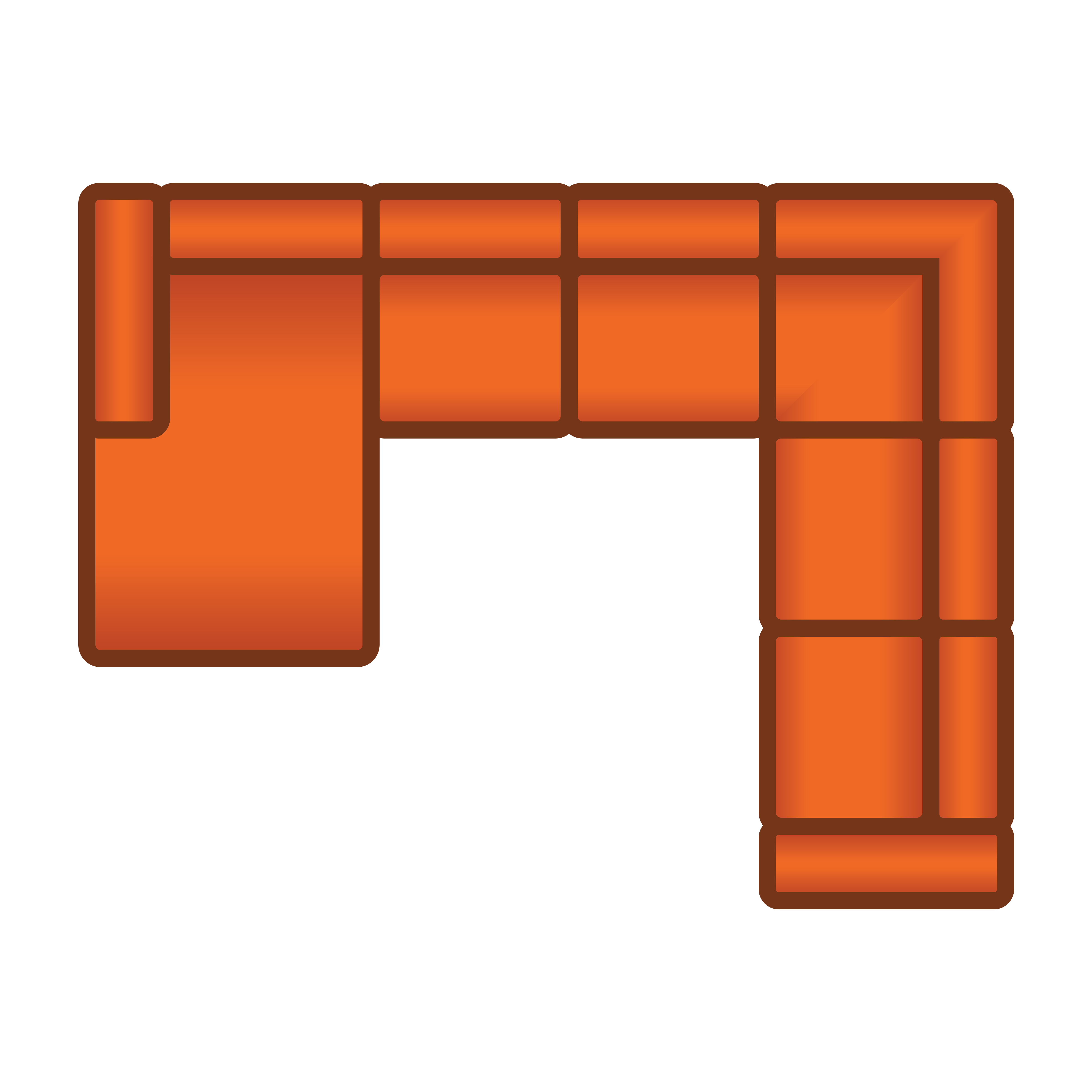 Longchair + 2.5 Zits + Hoek + 2.5 Zits