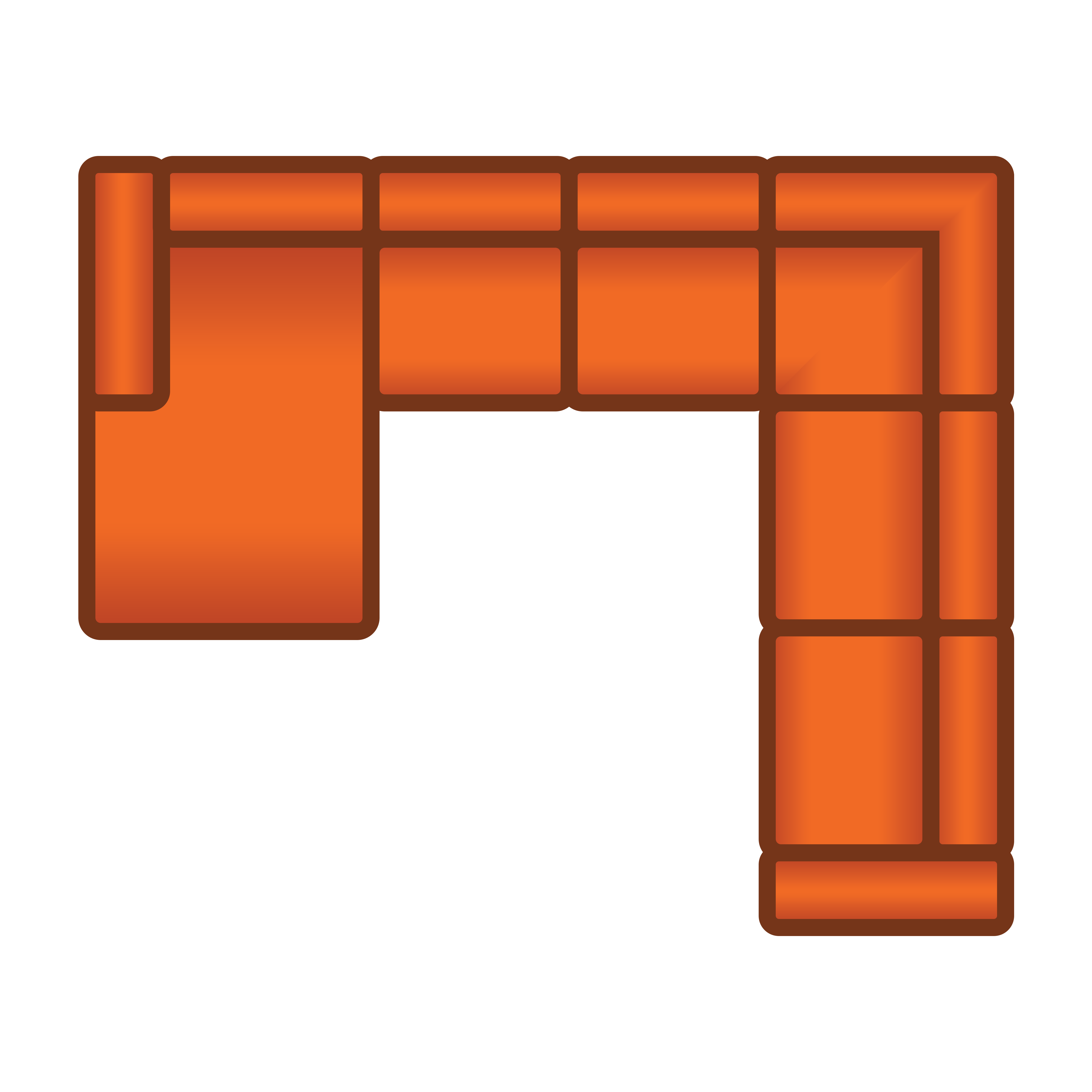 Longchair + 2.5 Zits + Hoek + 3 Zits