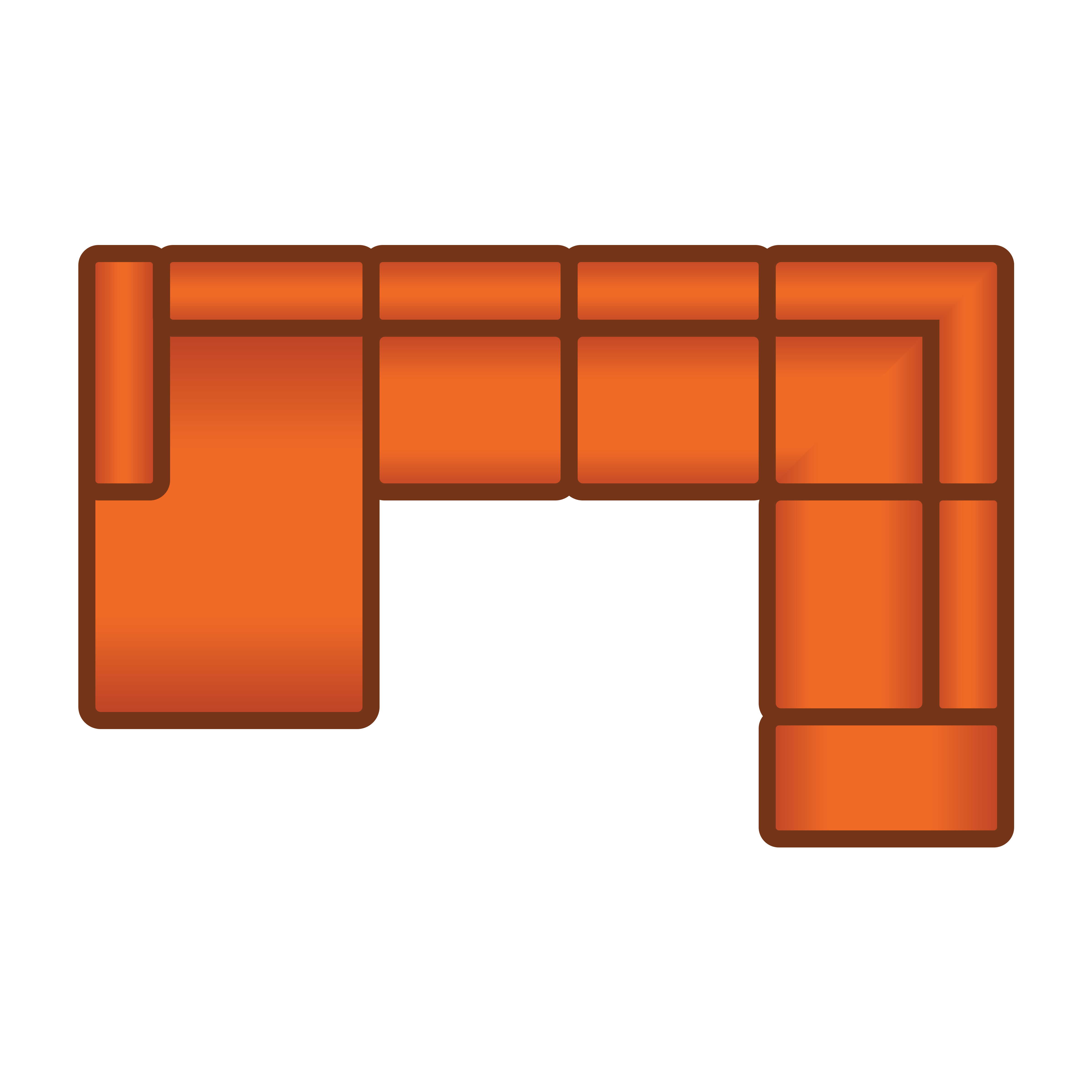 Longchair + 2.5 Zits + Ottomaan