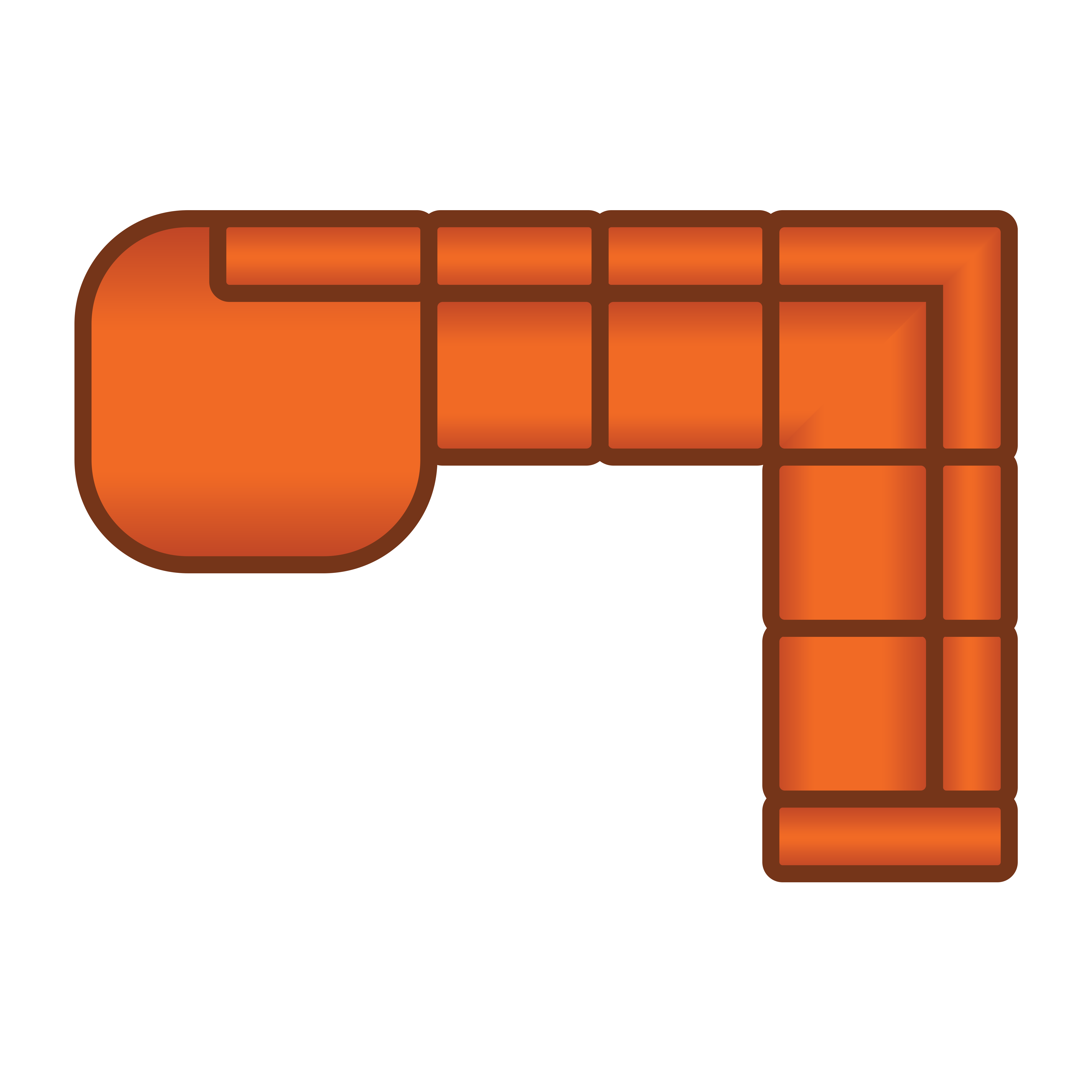 Longchair Rond + 2 Zits + Hoek + 2 Zits