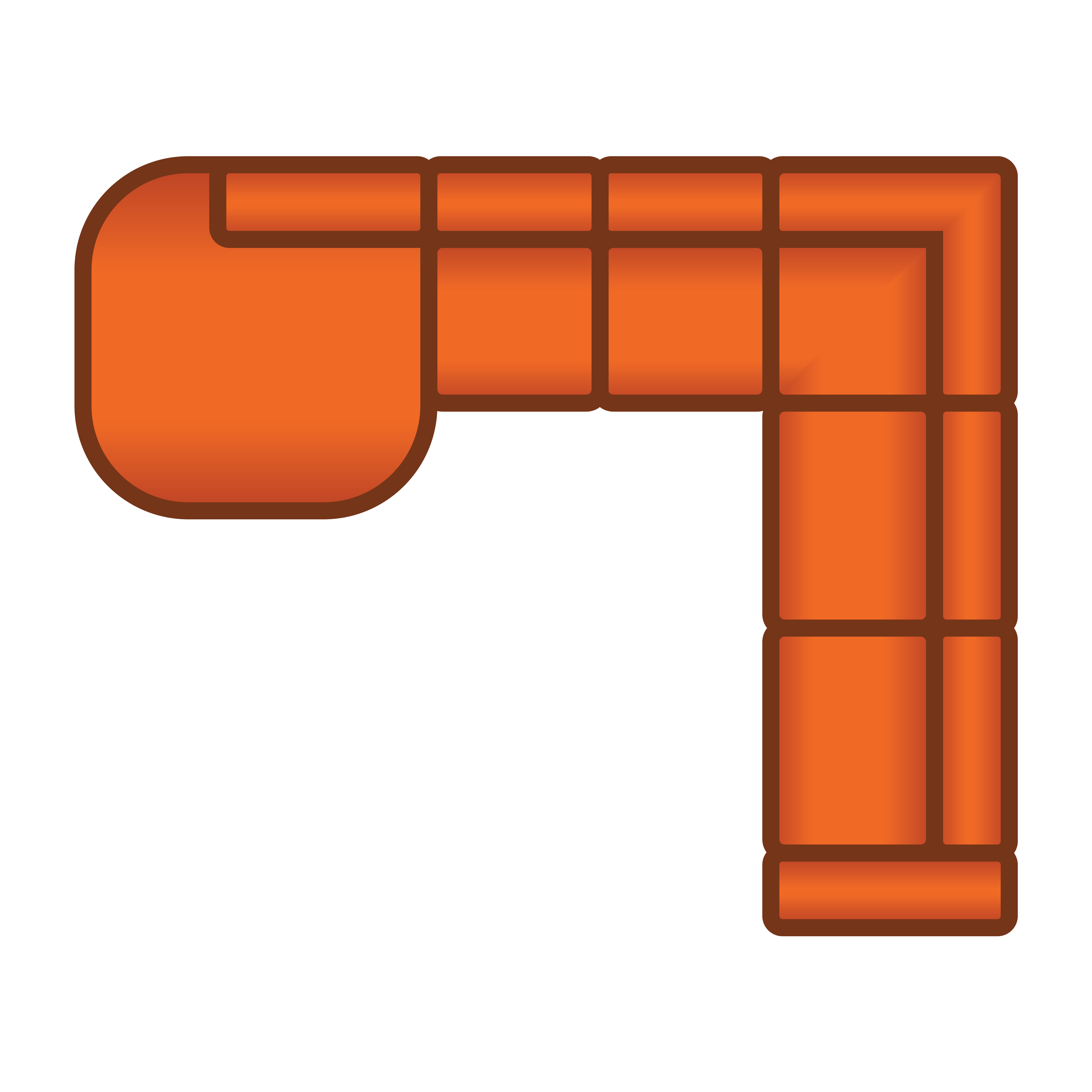 Longchair Rond + 2 Zits + Hoek + 3 Zits